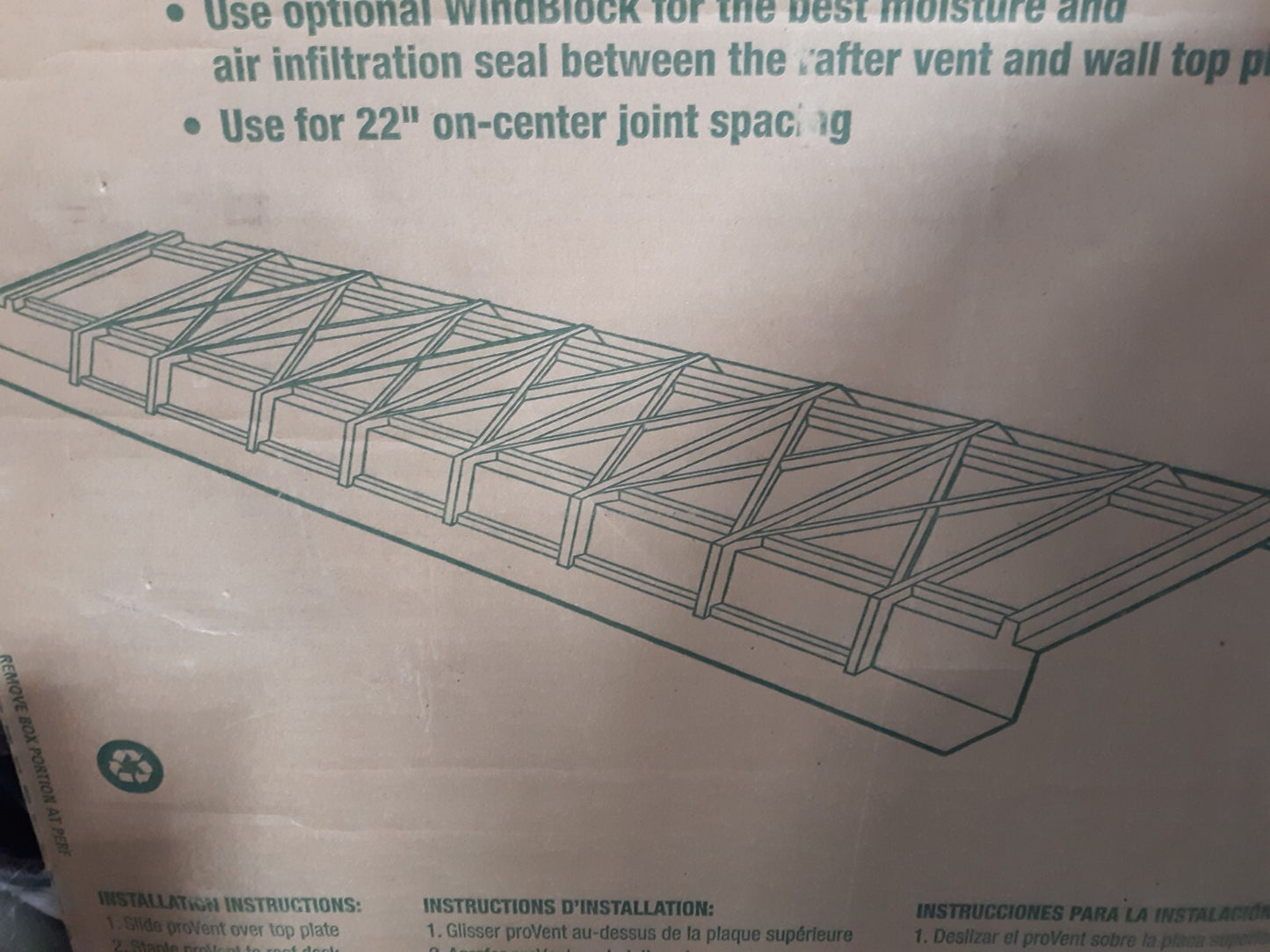 ProVent Rigid Plastic Attic Ventilation Channels - 50 Pack for 22" On-Center Joi