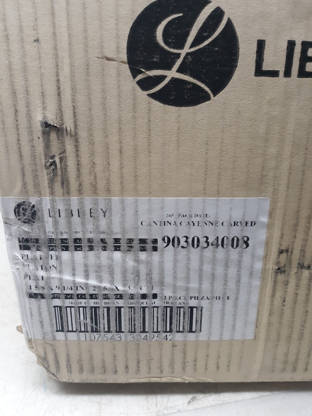 Libbey Cantina Cayenne Carved 10.25" Dinner Plates Set of 12 Red Stoneware 90303