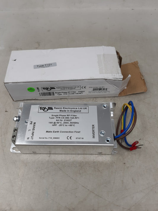RASMI ELECTRONICS FFR-CS-050-14A-RF1 / FFRCS05014ARF1 RFI Filter Single Phase
