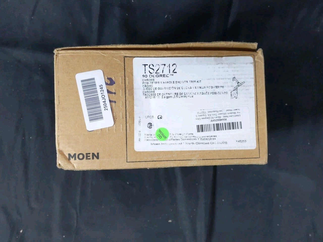 Moen TS2712EP 90 Degree Posi-Temp Pressure Balanced Shower Trim Kit Chrome