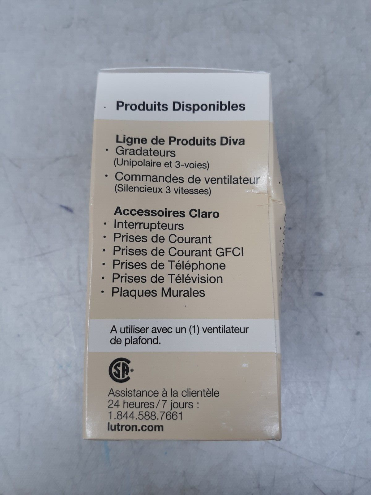 Lutron DVFSQ-F-BL 1.5 A Single Pole 3 way Fan Control  Color-Black