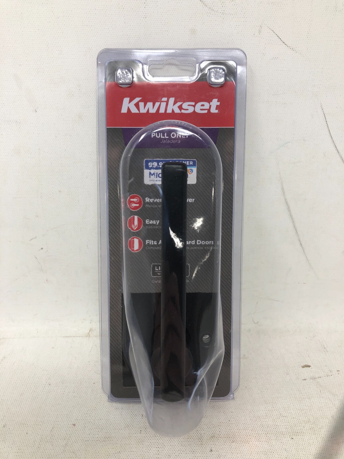 Kwikset Pull-Only Jaladera Door Handle ~ One-Sided Lever, Reversible, Black
