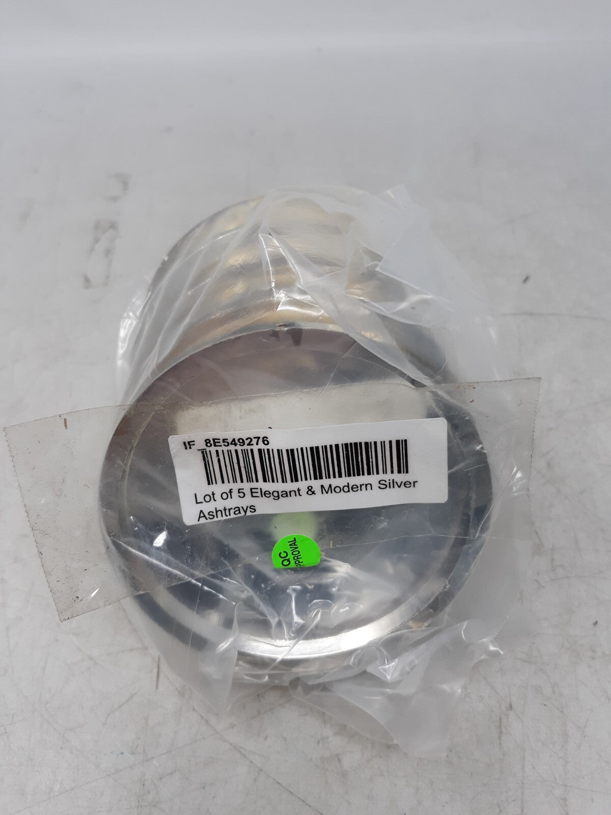 Lot of 5 Elegant & Modern Silver Ashtrays – Metal, Stylish Design