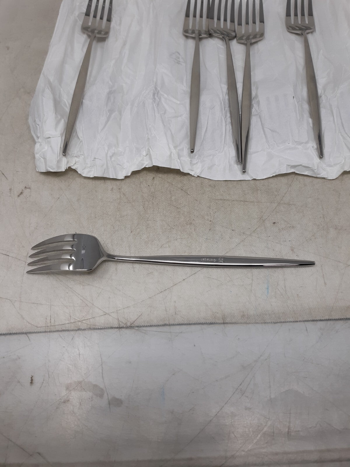 WMF Enia 8" 18/10 Stainless Steel Extra Heavy Weight Table Forks 12 Pack