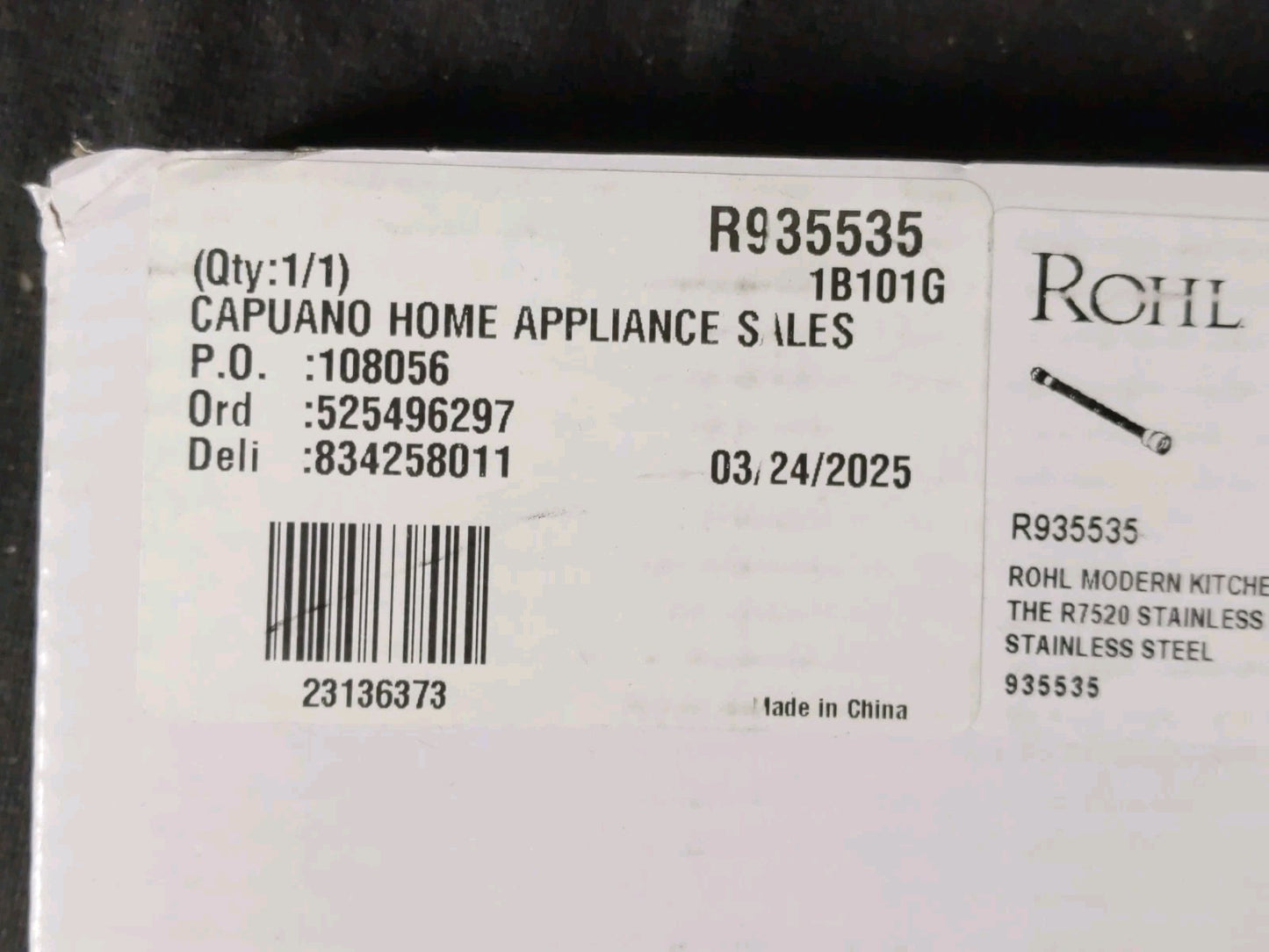 Rohl Modern Kitchen Handspray Hose for the R7520 Pulldown (R935535)