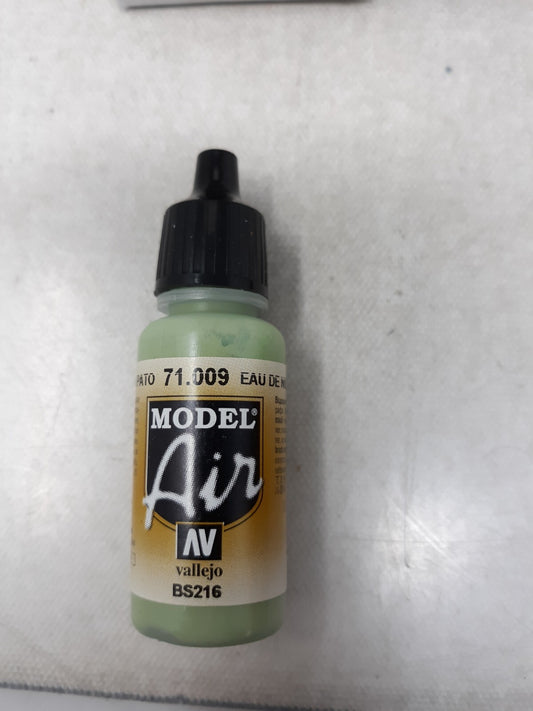 Lot of 6 Vallejo Model Air acrylic paint 71.009, D.E Green.