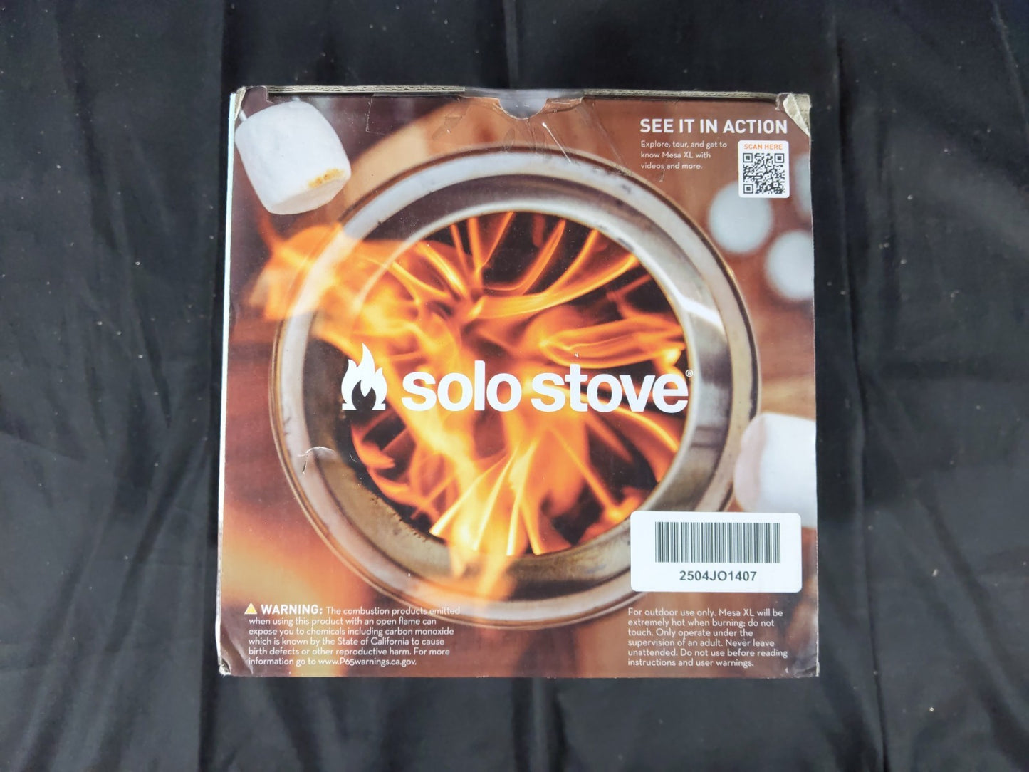 Solo Stove Mesa XL 7" Tabletop Fire Pit with Stand - Stainless Steel - NEW