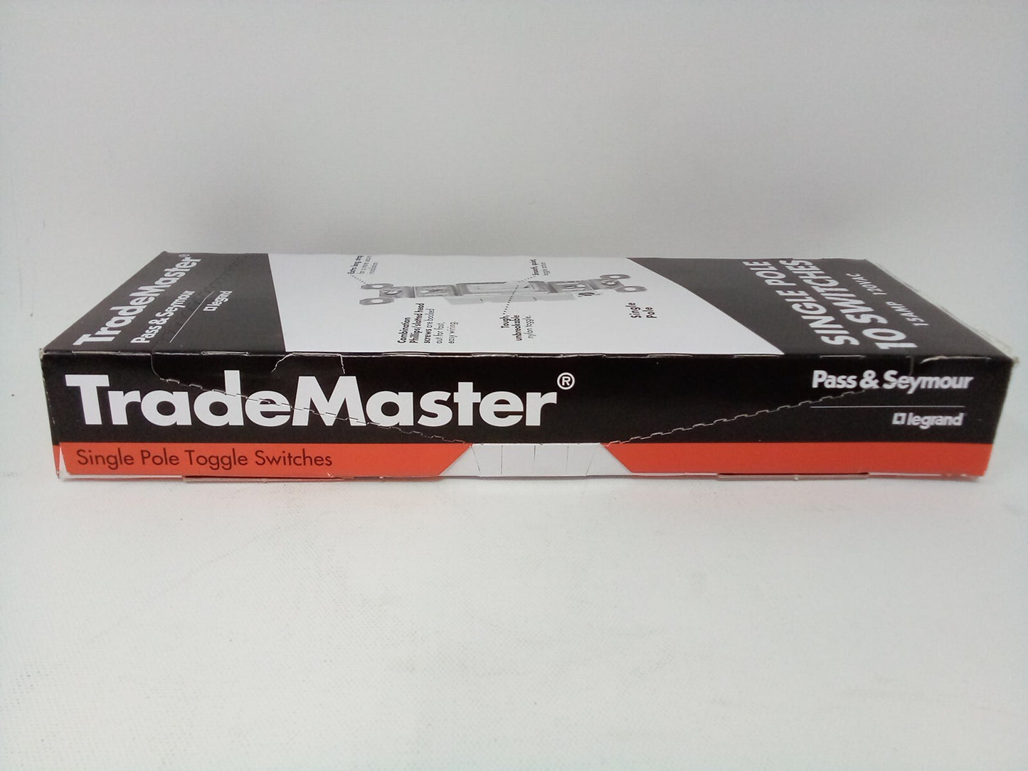 Pass & Seymour TradeMaster Legrand Single Pole Light Switch 15amp 10pk