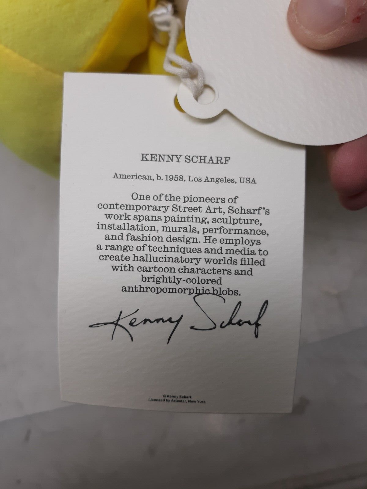 Kenny Scharf Cyclops Plushie – Limited Edition Yellow Art Collectible