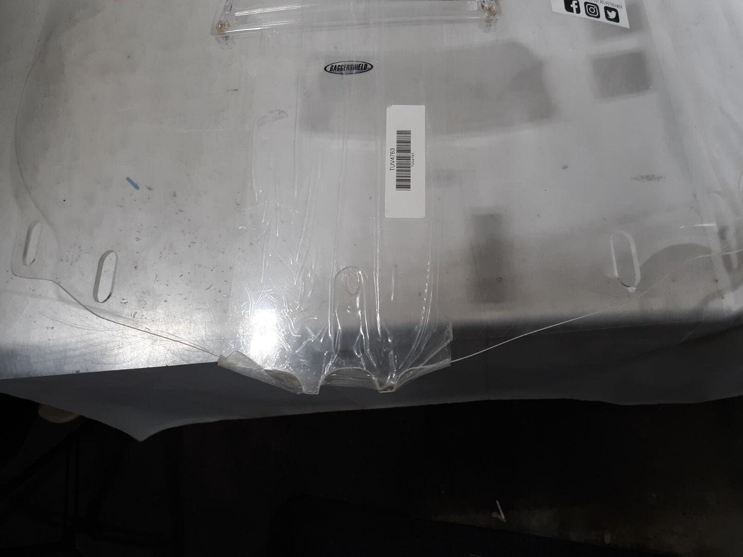 Slipstreamer - S-167V-C - Replacement Windshield, Clear - Standard with Vents