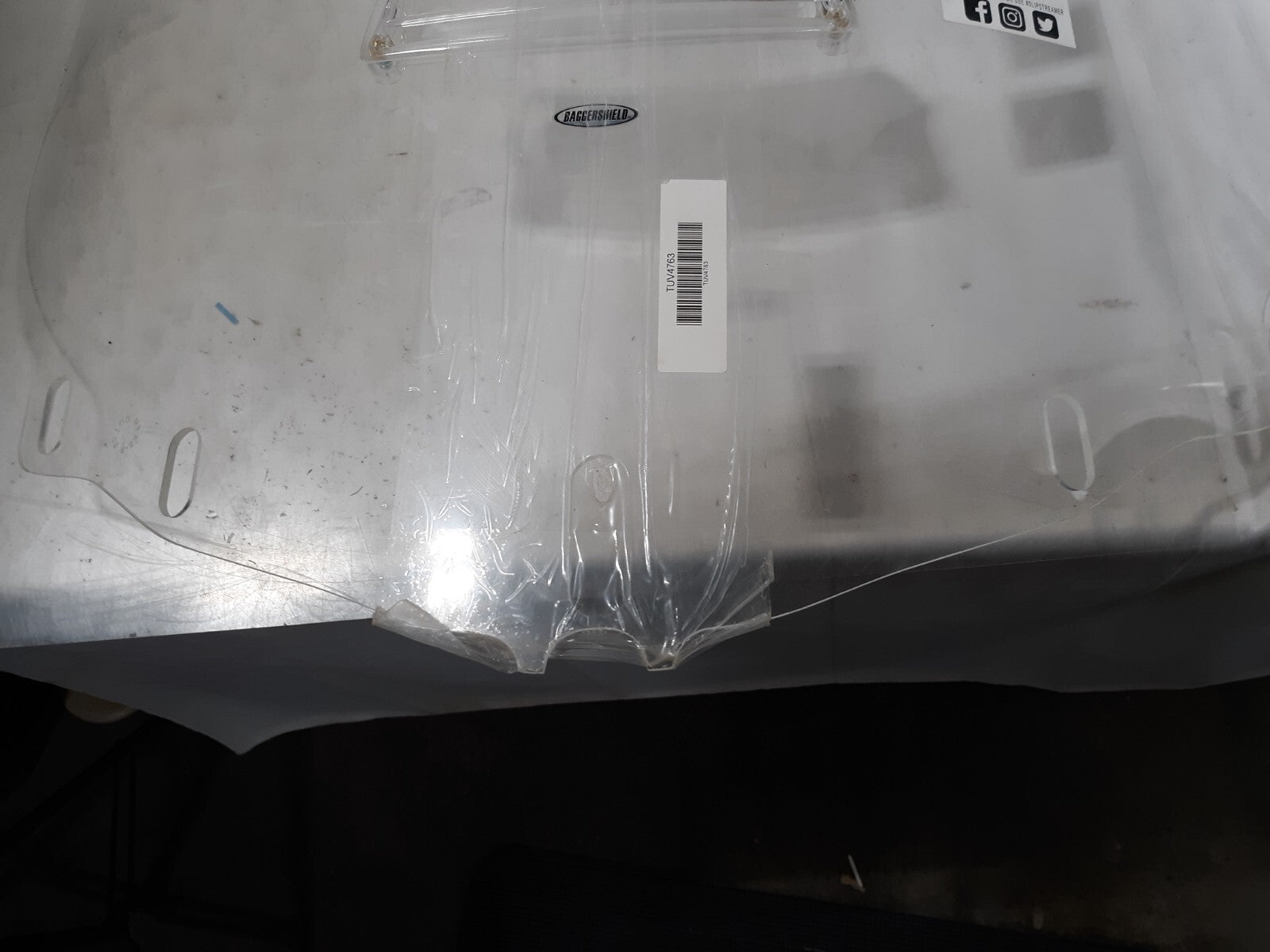 Slipstreamer - S-167V-C - Replacement Windshield, Clear - Standard with Vents