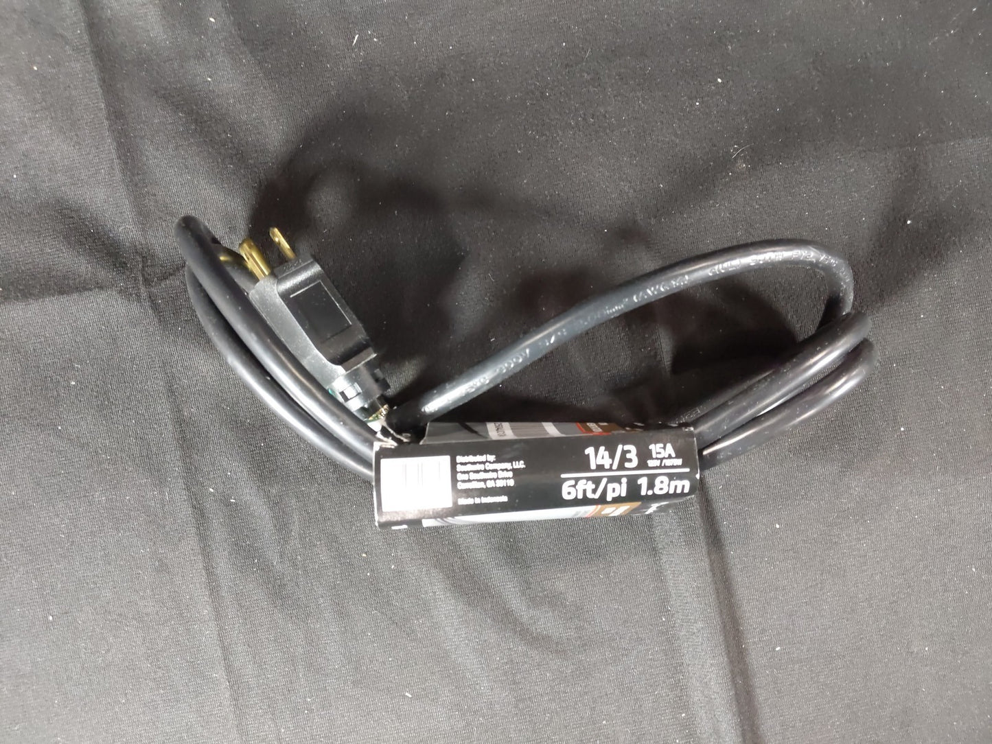 Southwire 14/3 Power Tool Replacement Cord - 6-Foot, Black 15 A 9716SW8808 SJTW