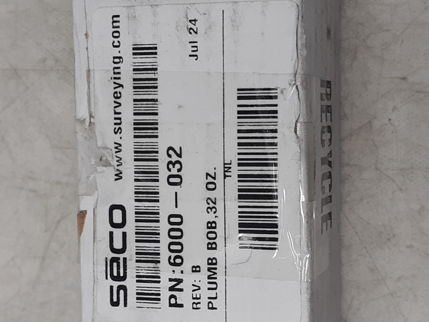 Seco 6000-032 32oz Brass Plumb Bob for Surveying & Construction