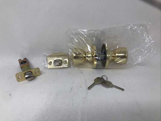 *NEW* MFS Supply Polished Brass Deadbolt- Keycode 76667