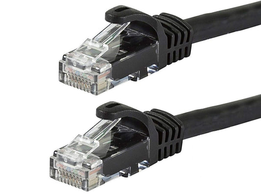 Monoprice Cat6 7ft Black 12-Pk Patch Cable UTP 24AWG 550MHz Lot of 10