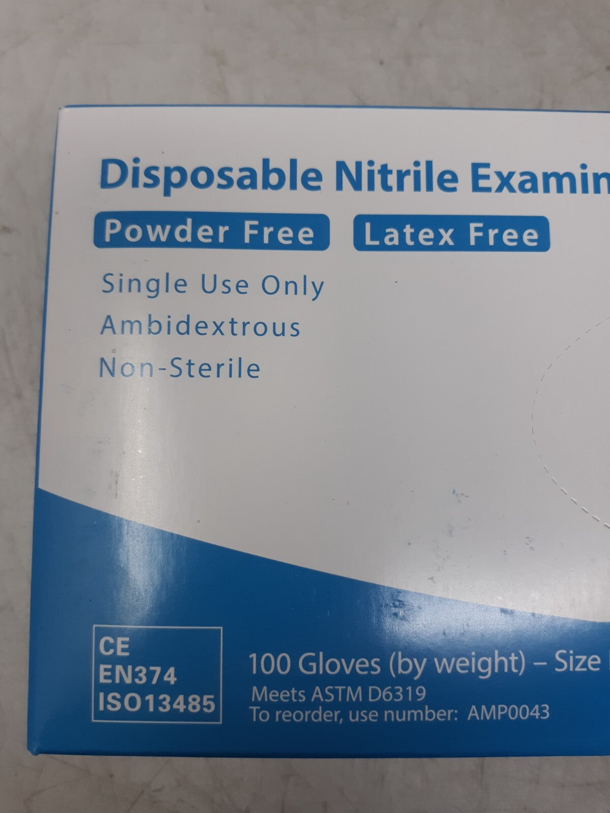 Responder Nitrile Examination Gloves – Powder-Free, Latex-Free, Large, Box of 10