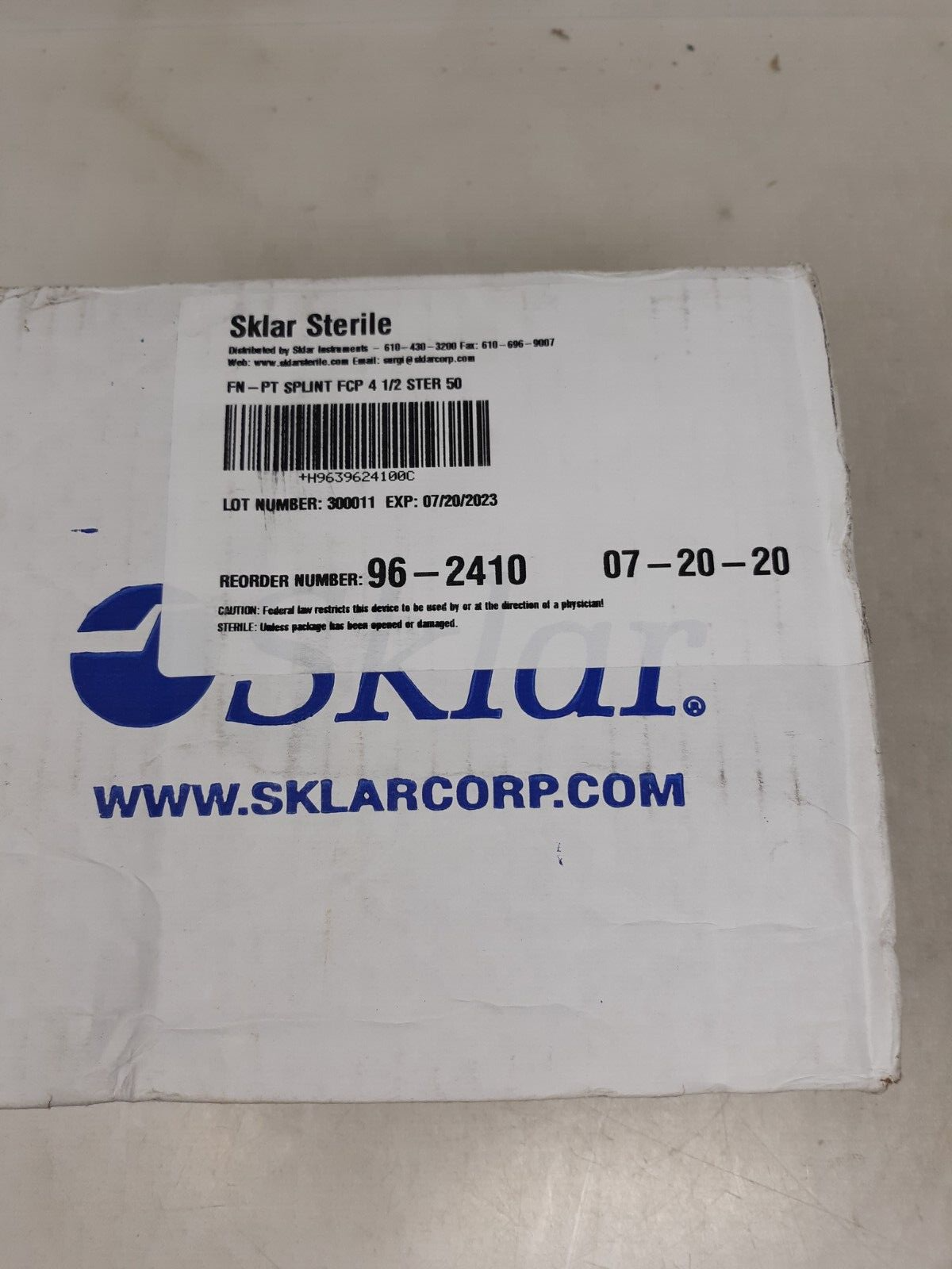 Sklar Econo Sterile Fine Point Splinter Forceps, Case of 50 - 4-1/2"