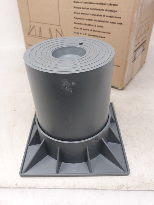 BOX OF 4 BRAMEC 6" PUMP-UP #4008 6"X6" MOUNTING BASE CONCRETE GRAY