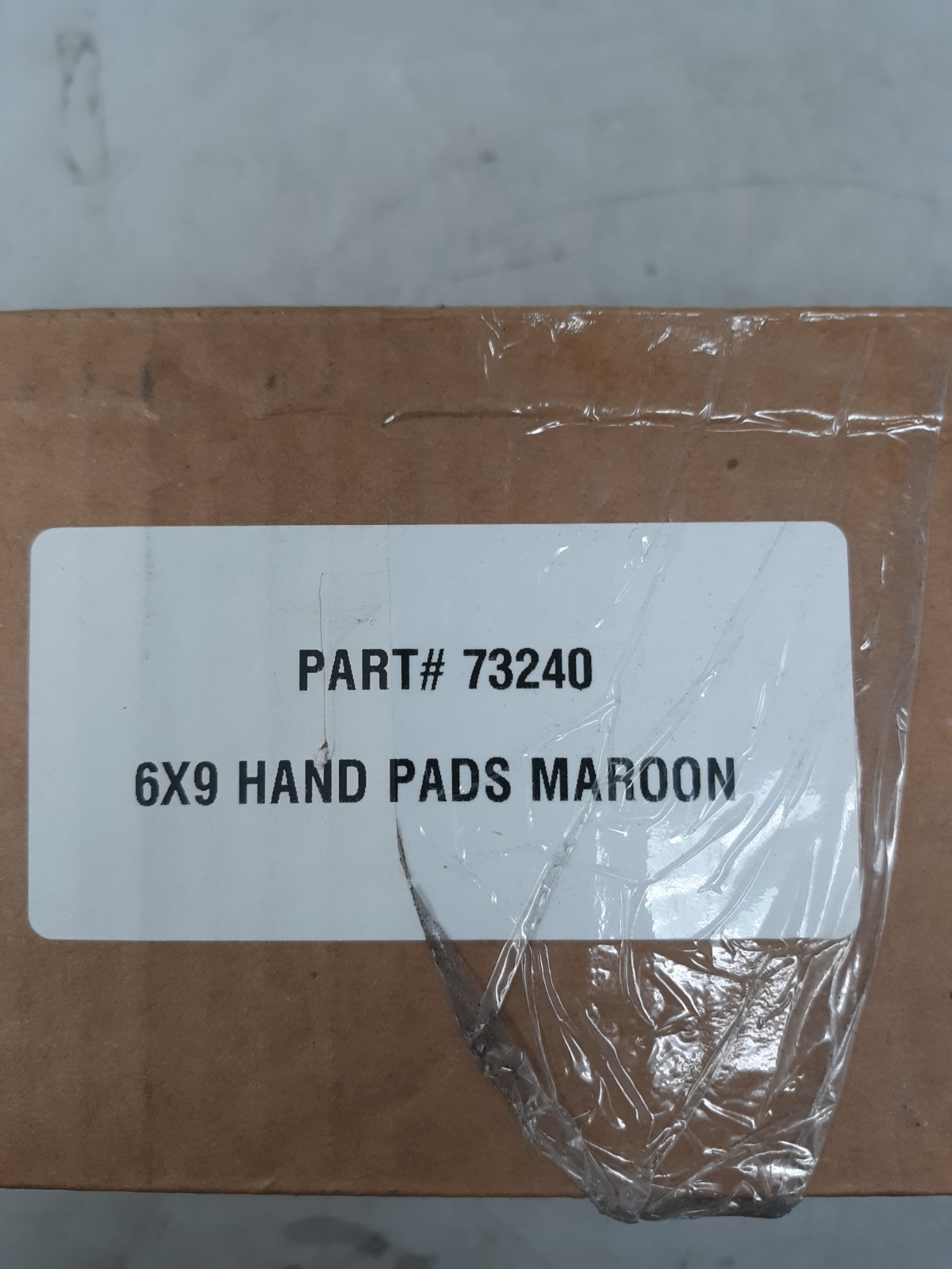 Imperial 73240 6x9 Maroon Surface Conditioning Hand Pads | Fine Grit | Box of 20