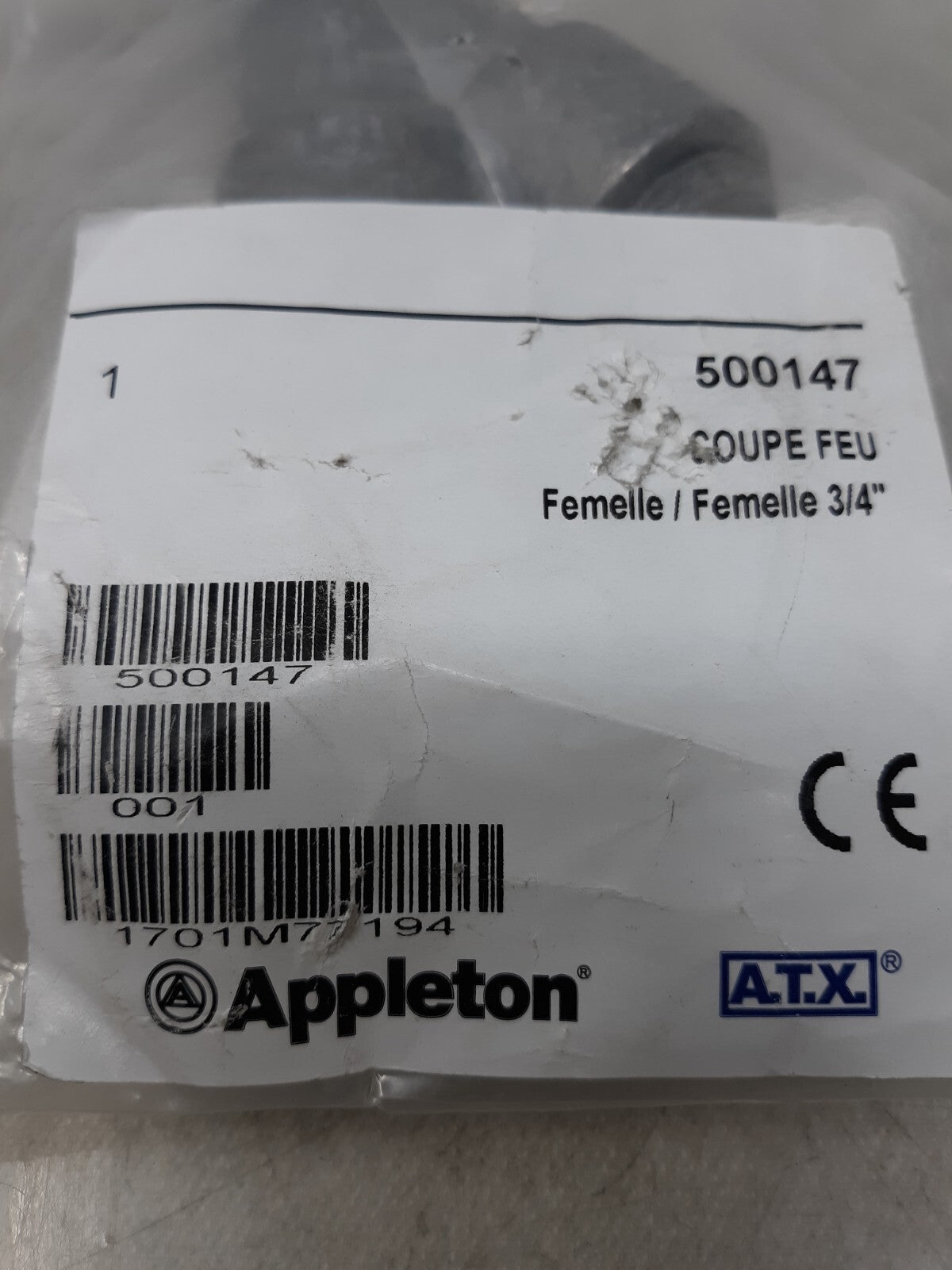 Appleton Electric 3/4" Aluminium Fire Ret Union 500147