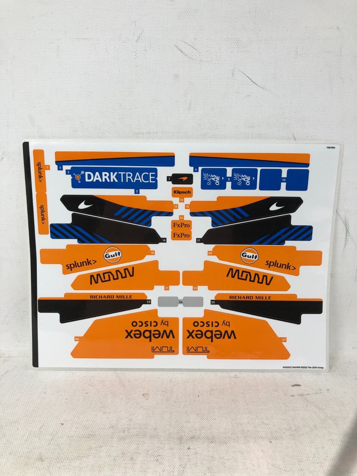 Lego Technic McLaren Formula 1 Race Car 42141 ~ Instruction Manual & Decals