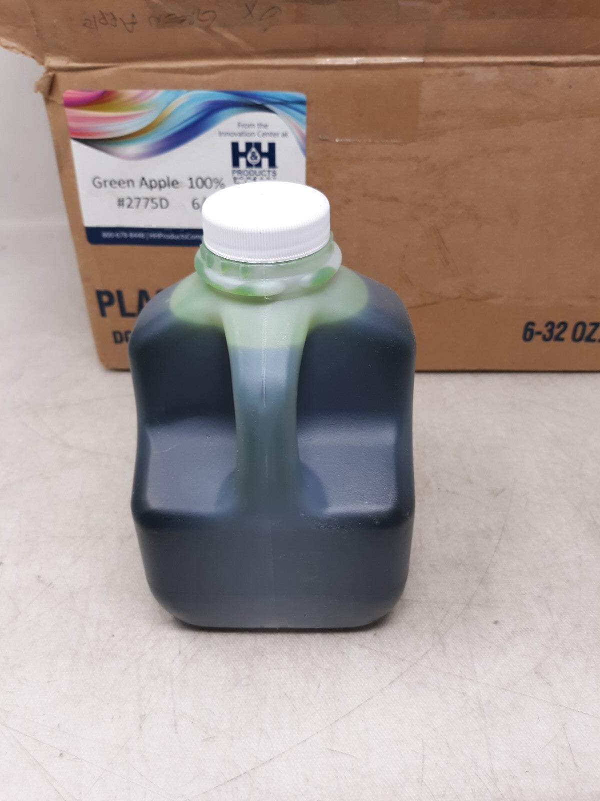 Lot of 6 H&H Products Green Apple Syrup #2775D 32oz