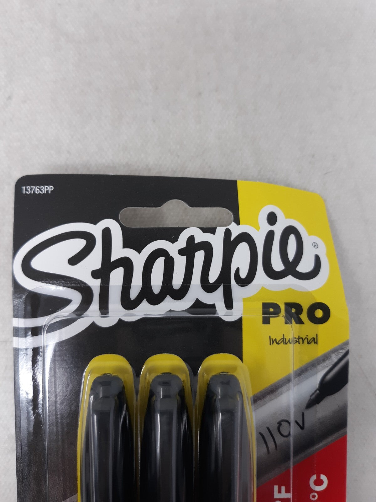 Sharpie 13763PP Industrial Fine tip Permanent Markers, Black - 2 Packs of 3
