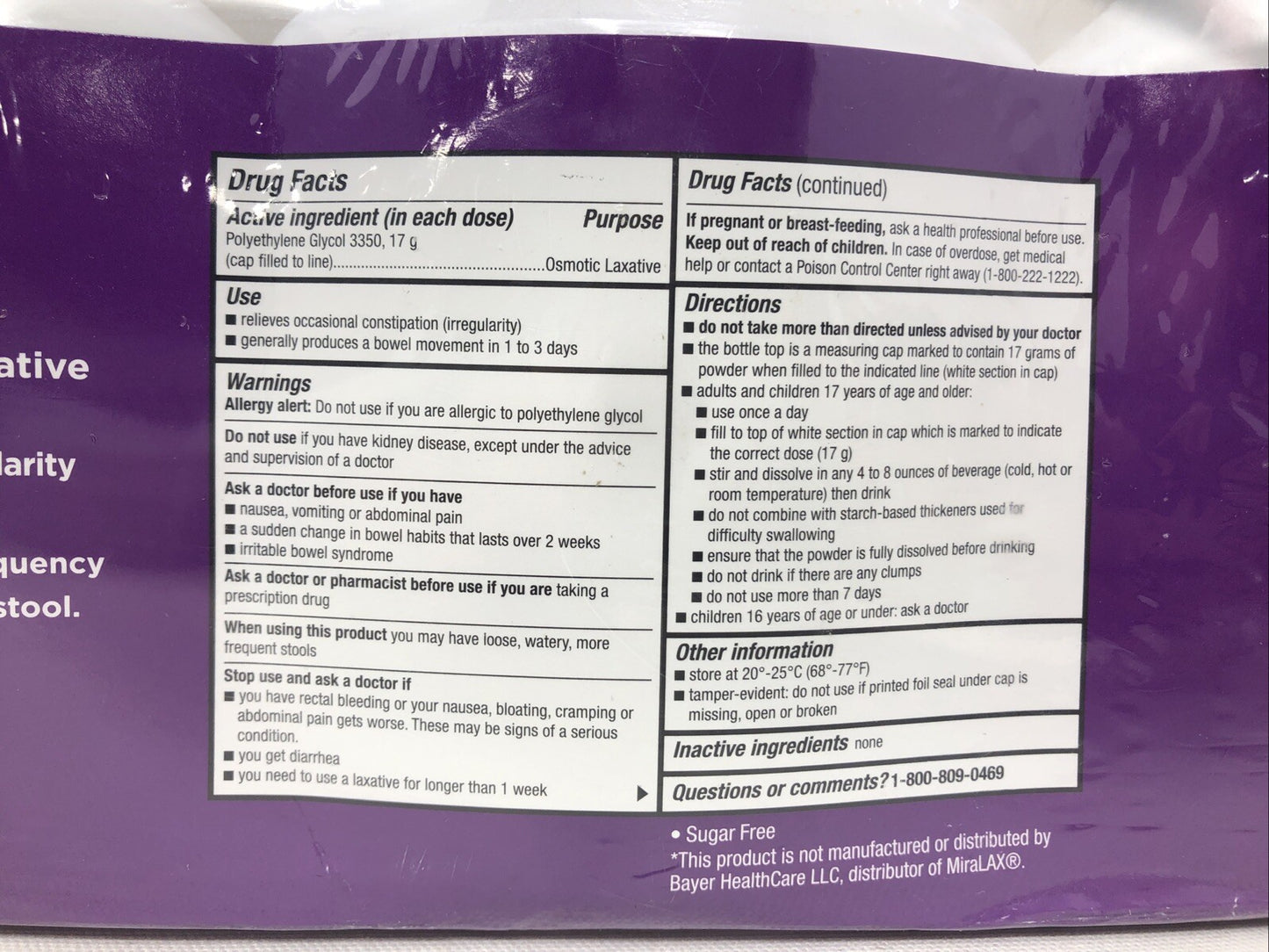 Member's Mark ClearLAX Polyethylene Glycol 3350 Powder, 17.9 oz., 3 pk