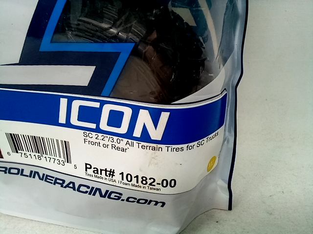 Pro-Line Racing 1/10 Icon Front/Rear 2.2 /3.0  All Terrain Short Course Tires (2