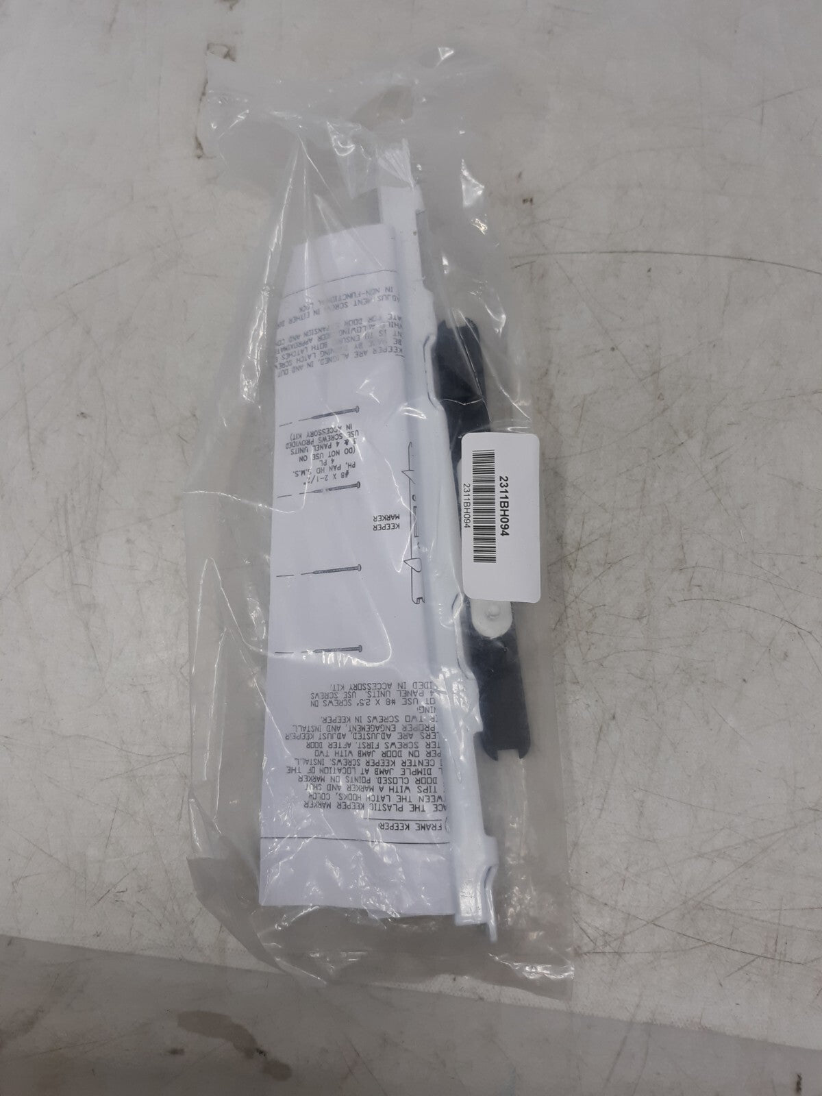 Multi-Point Lock Keeper Kit - White/Black, Replacement Hardware with Instruction