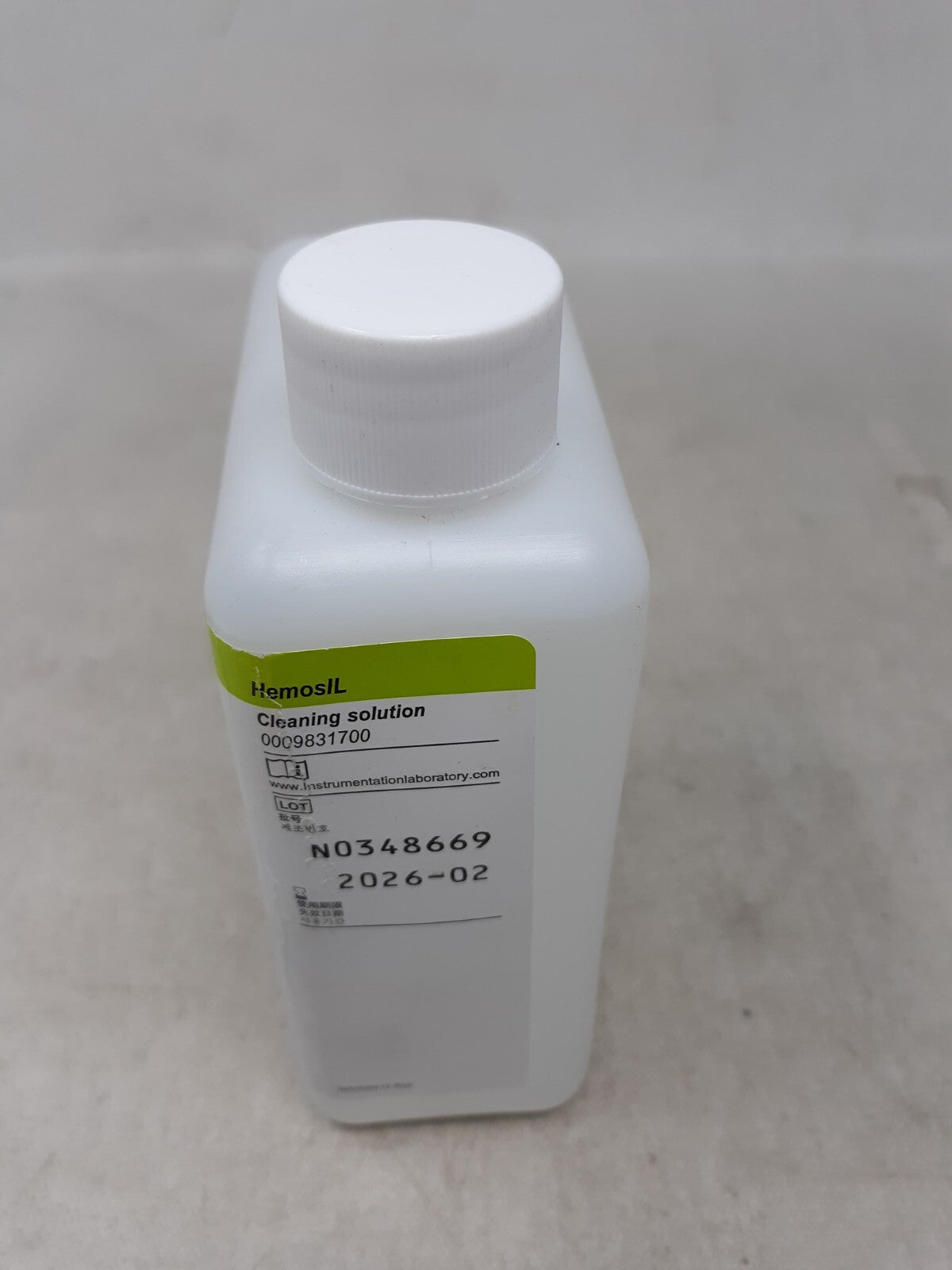 HEMOSIL CLEANING SOLUTION 0009831700 500mL ~ EXP 02/2026