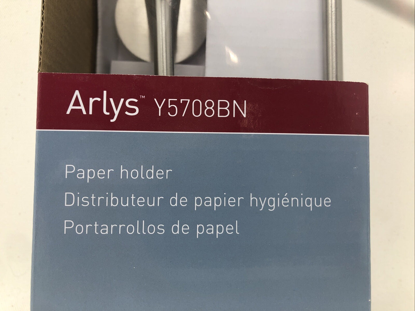 Moen Arlys Brushed Nickel Silver Toilet Paper Holder Y5708BN