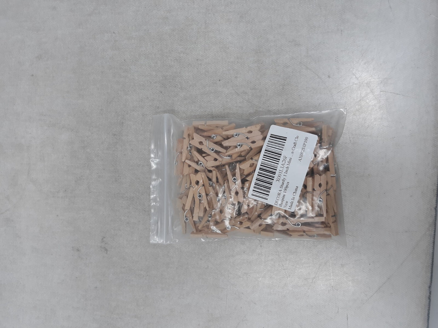 DECORA Sturdy 1 Inch Mini Wooden Craft Clothespins 100pcs
