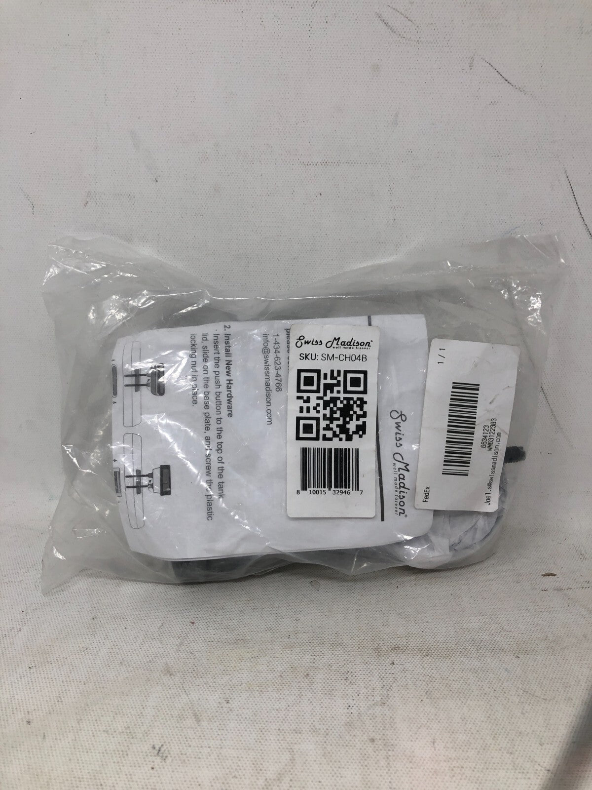 Swiss Madison Toilet Hardware ~ SM-CH04B Replacement Button Part, Black