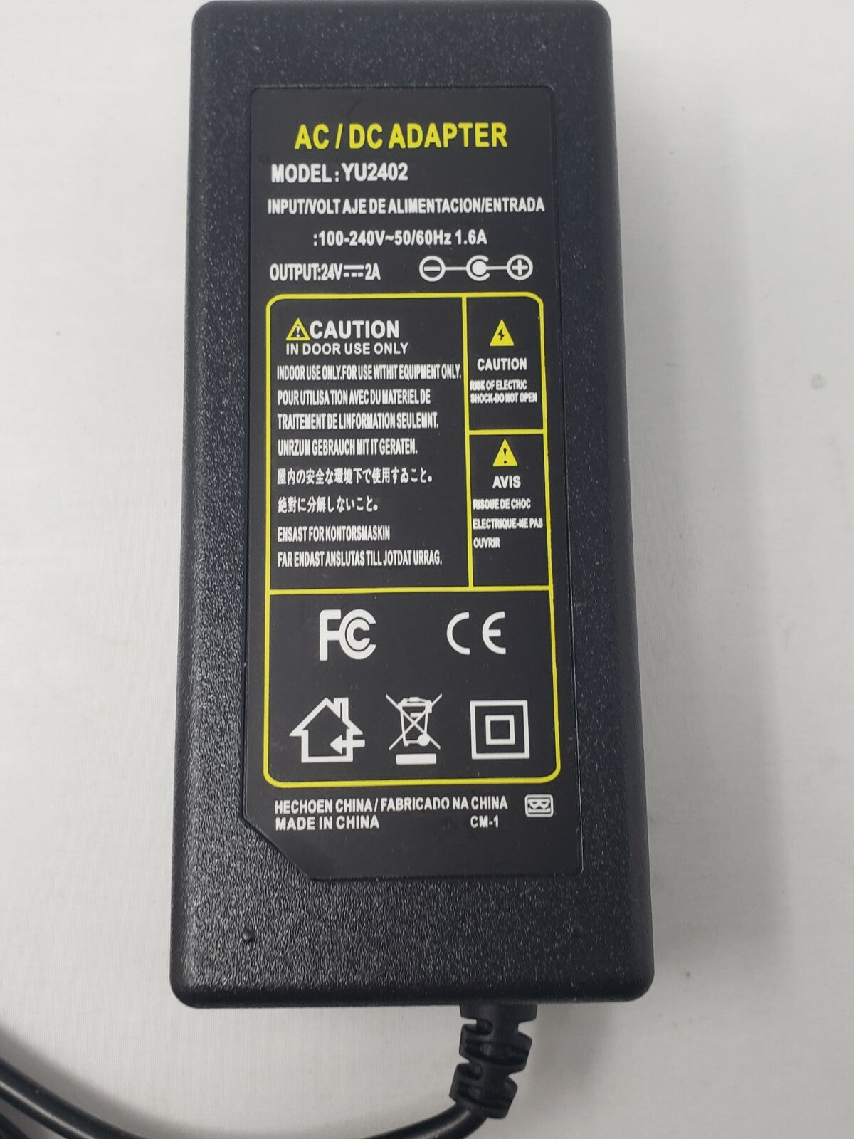 YU2402-P 24V 2A 48W AC\DC Power Adapter Supply For Led Strip