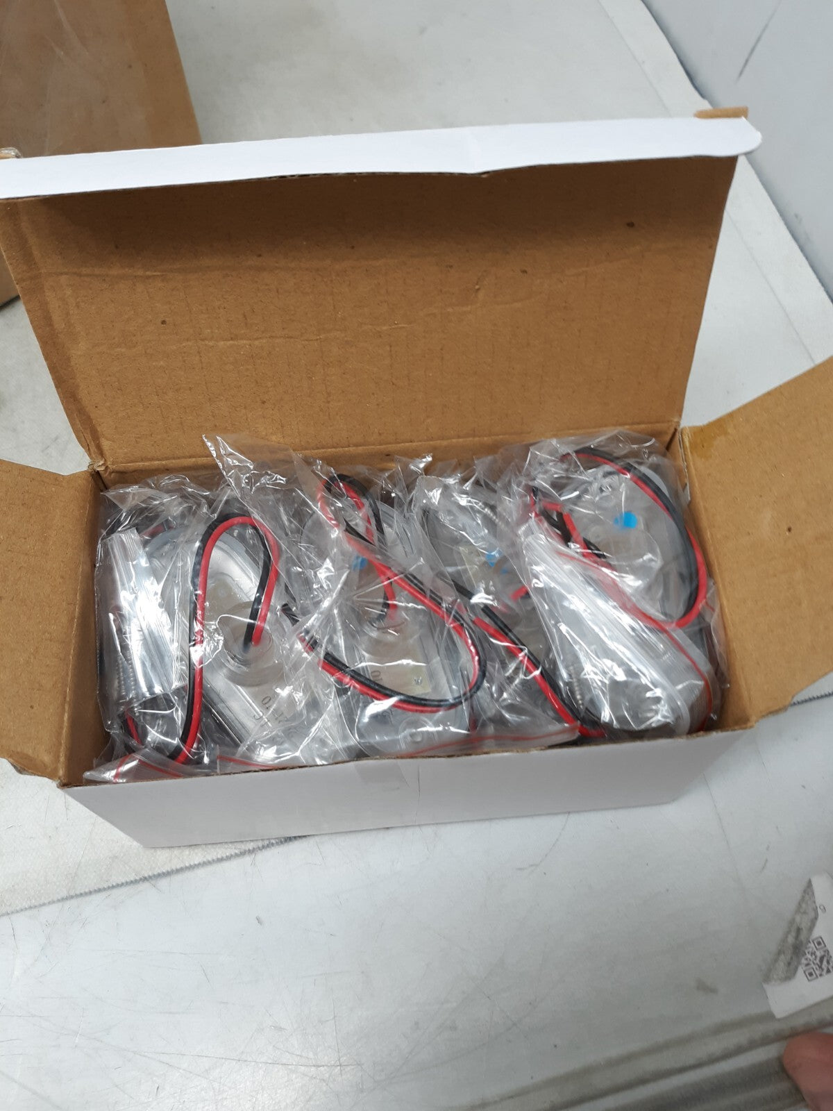 Lot of 12 Blue Round 3" Marine Boat LED Stern Transom Lights