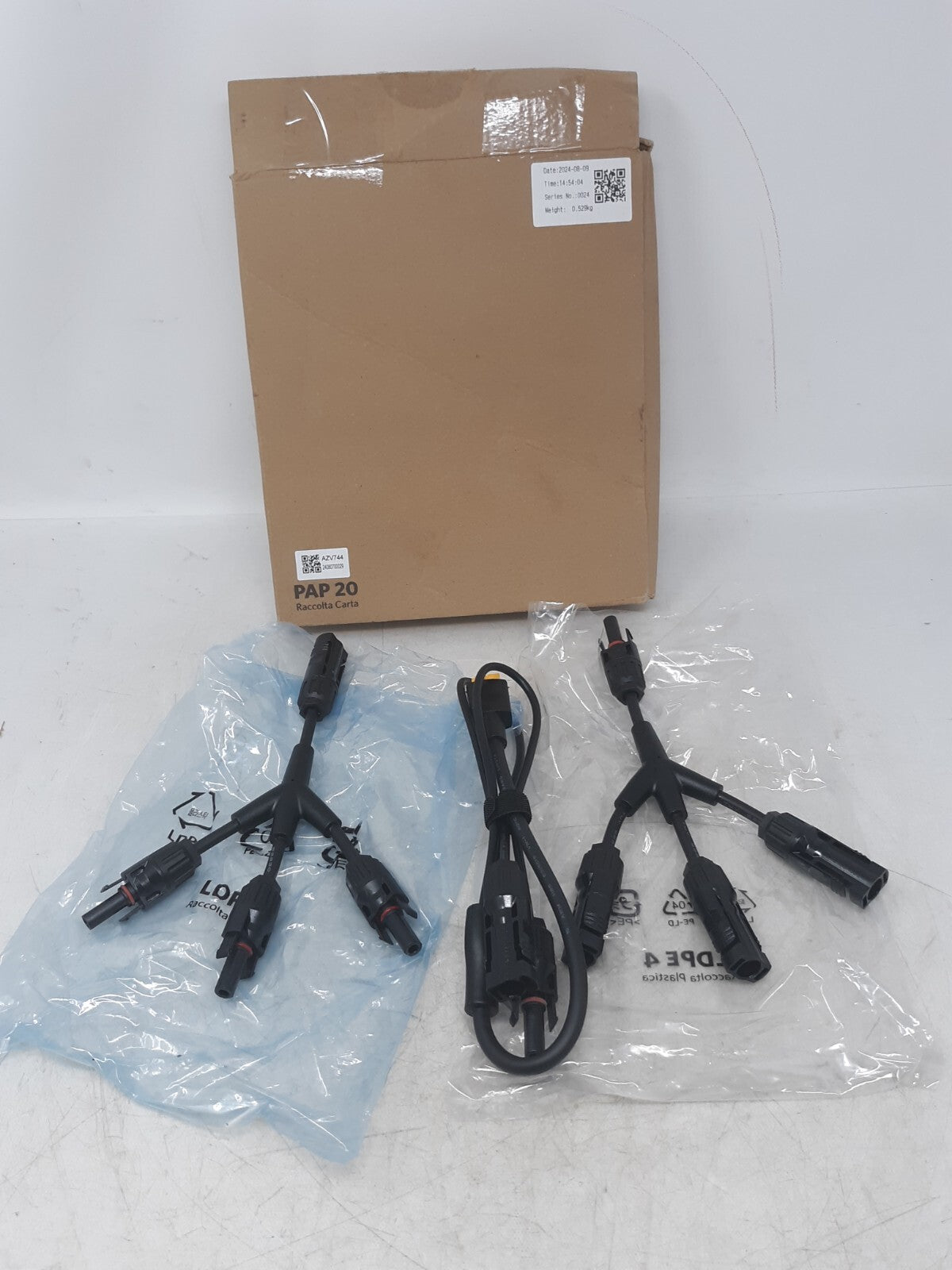 MC4 Solar Y Branch Connector Kit 1-to-3 Pair PV Extension Cable Splitter XT60 Ad