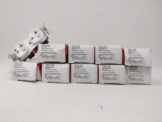 Legrand Radiant 8300-HW Duplex Receptacle 20A 125V Compact Hospital Grade-10 Pck