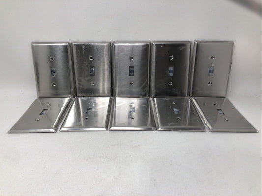 Leviton 1-Gang WP Stainless Steel Tog 84101-4  Oversized Satin Finish QTY Of 10