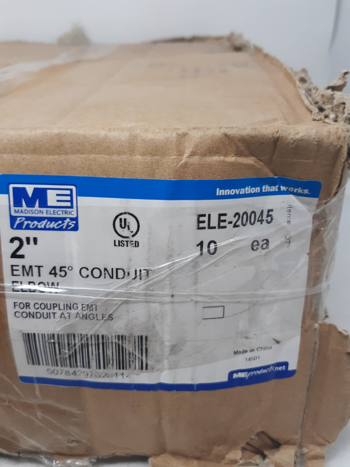 Madison Electric 2" EMT 45° Conduit Elbow ELE-20045 Lot of 10