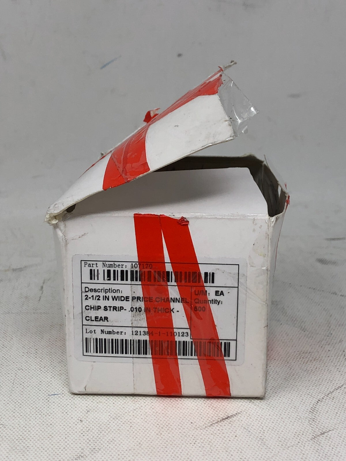 Price Channel Chip Strips ~ 500-Pack, 2.5" Wide, 0.010" Thick, Clear #107170