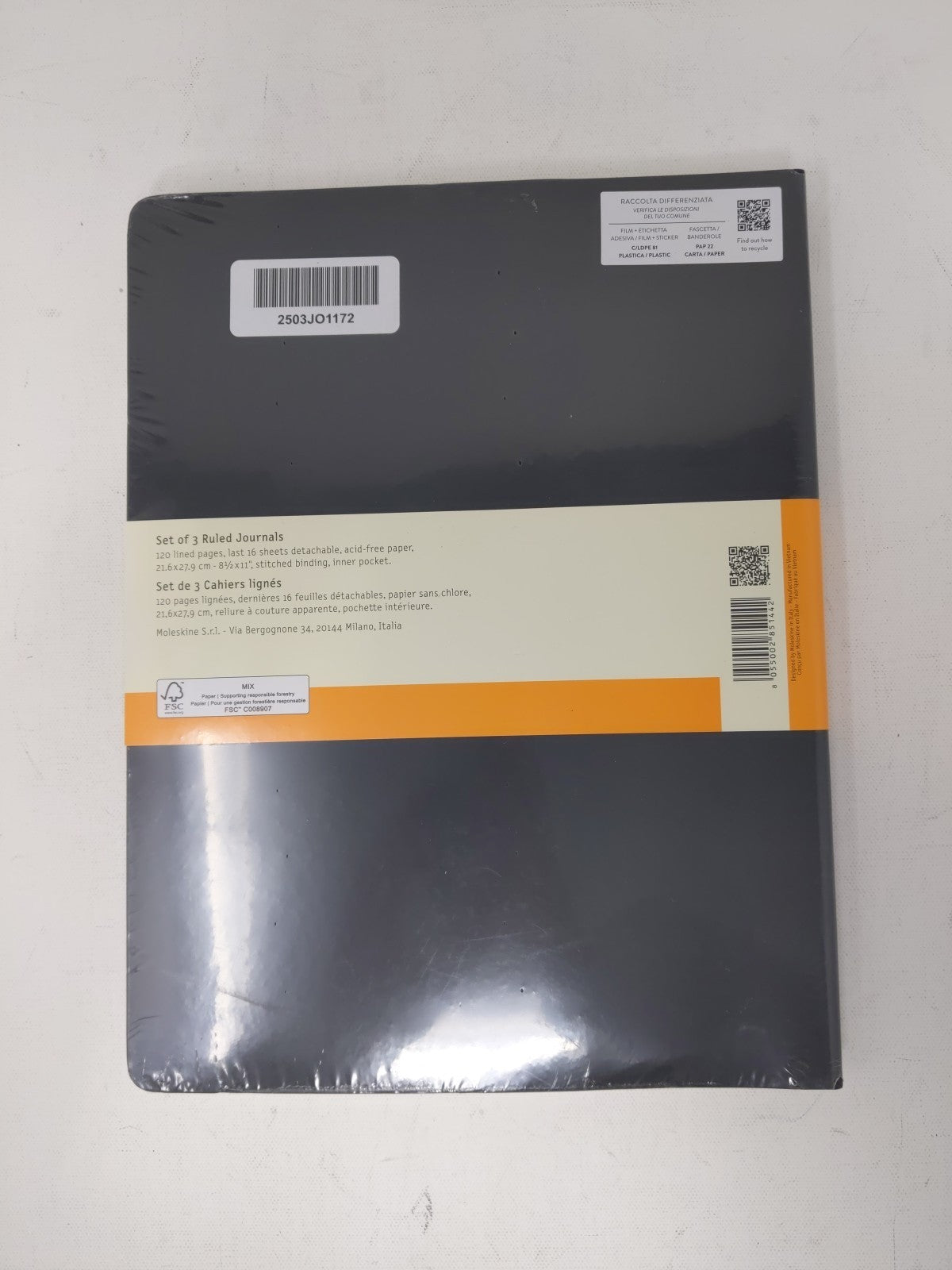 Moleskin Legendary Notebooks (SET OF 3 DEAL) XXL (8.5" x 11") Ruled/Lined