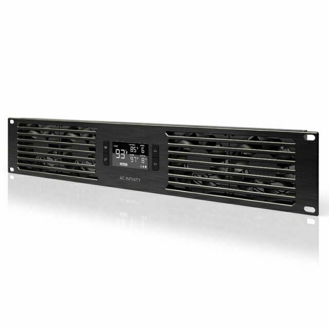 AC Infinity Cloudplate T7 AC Silent Fan Panel for Cooling Home Theater - Black
