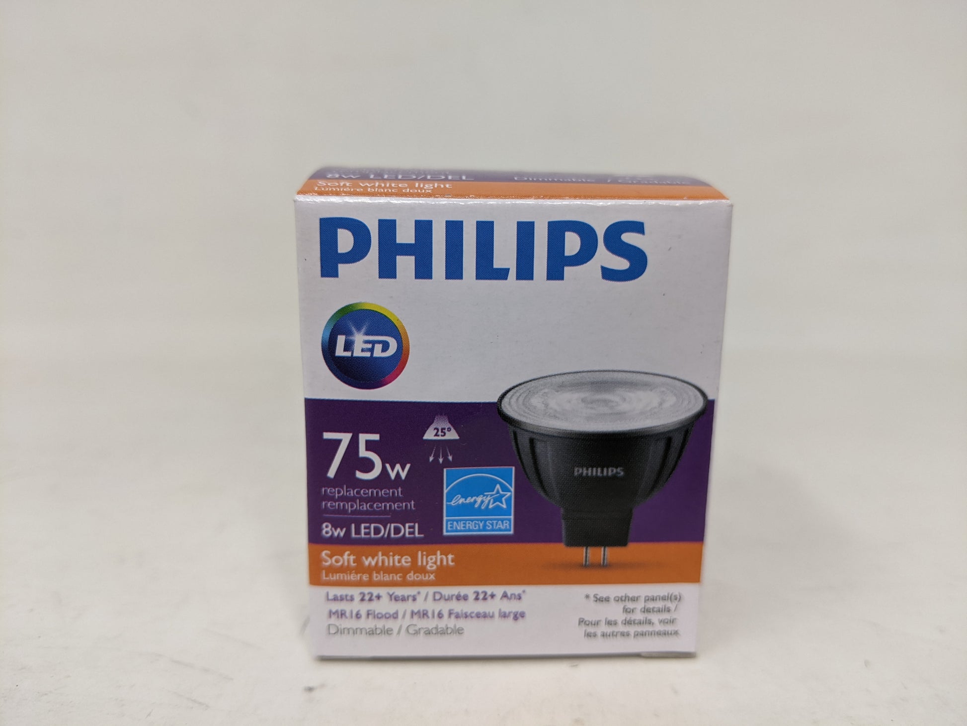 Case of 10 Philips 75 W Replacement LED Bulbs - 8 Watt, 600 Lumen