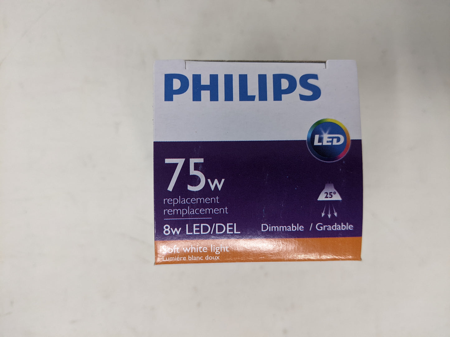 Case of 10 Philips 75 W Replacement LED Bulbs - 8 Watt, 600 Lumen