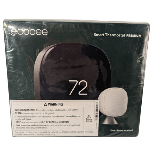 Ecobee Smart Thermostat Premium With SmartSensor Alexa HomeKit Spotify WiFi Bluetooth