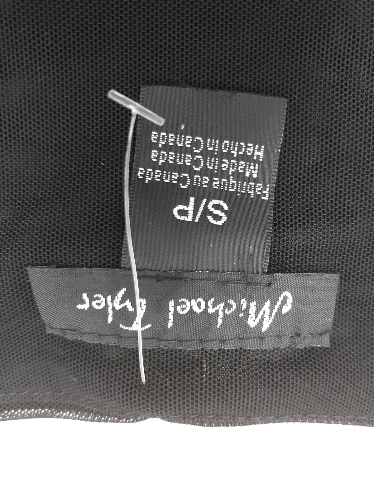 Michael Tyler Chic Tank Top Sheer Overlay Womens Small Black