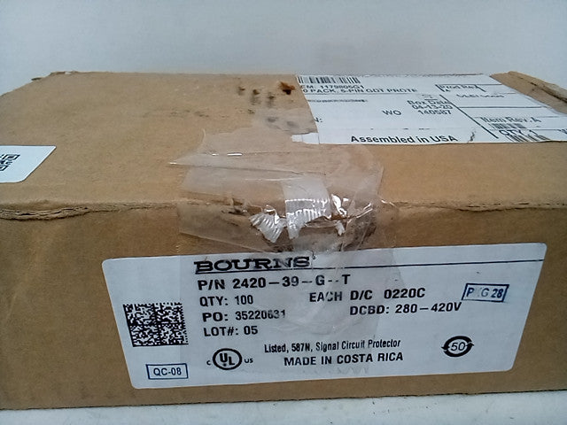 100 New Bourns 2420-39-G-T Gas Discharge Tube 5 Pin Overvoltage Protector