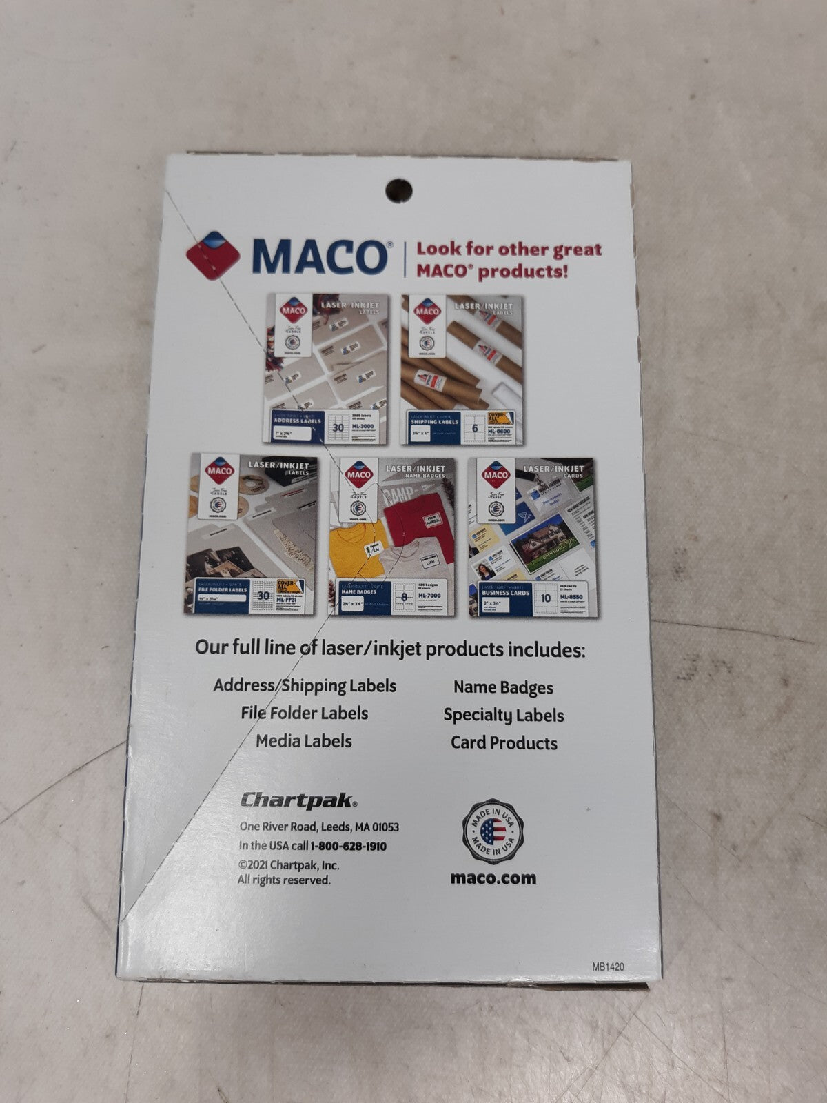 MACO Labels Multicolor MMR1212-A1 3/4" 1000 Labels