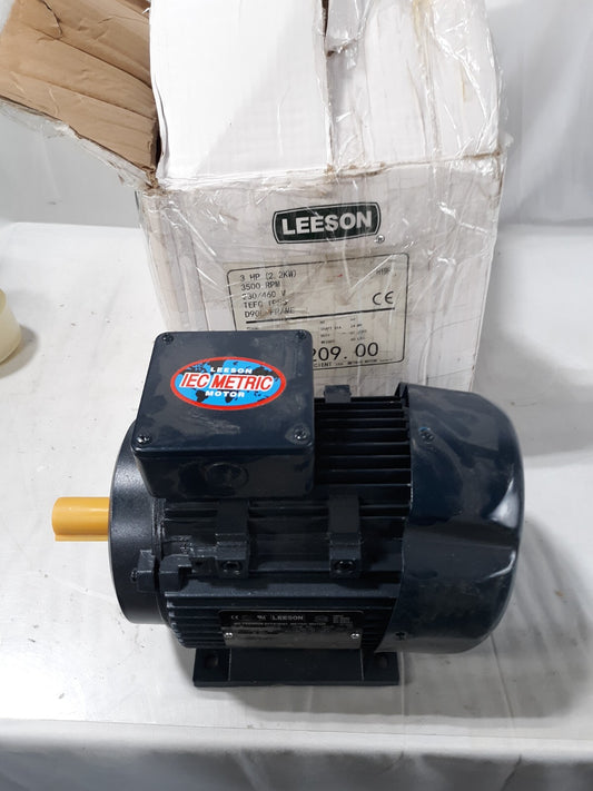 3HP LEESON 3500RPM 90L TEFC IP55 3PH B3 IEC MOTOR 192209.00